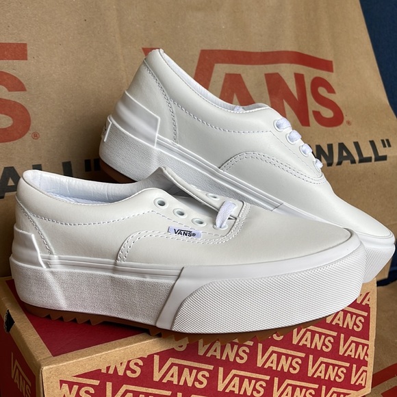 Vans Era Stacked Leather True White/True White WMNS platforms - Picture 6 of 16